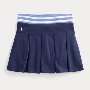 Polo Ralph Lauren Girls' Striped Pleated Cotton Jersey Skort size 5